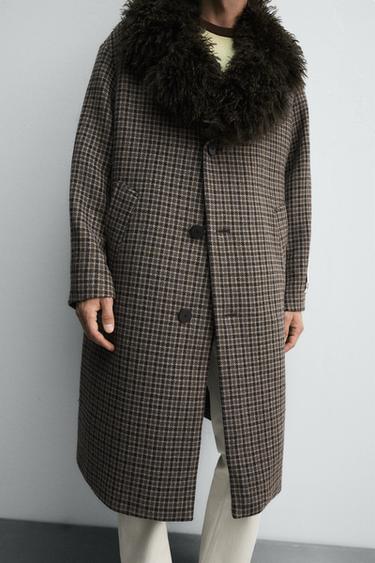 MANTEAU À CARREAUX BIMATIÈRE HARRY LAMBERT FOR ZARA X DISNEY - Marron de Zara - Image 5