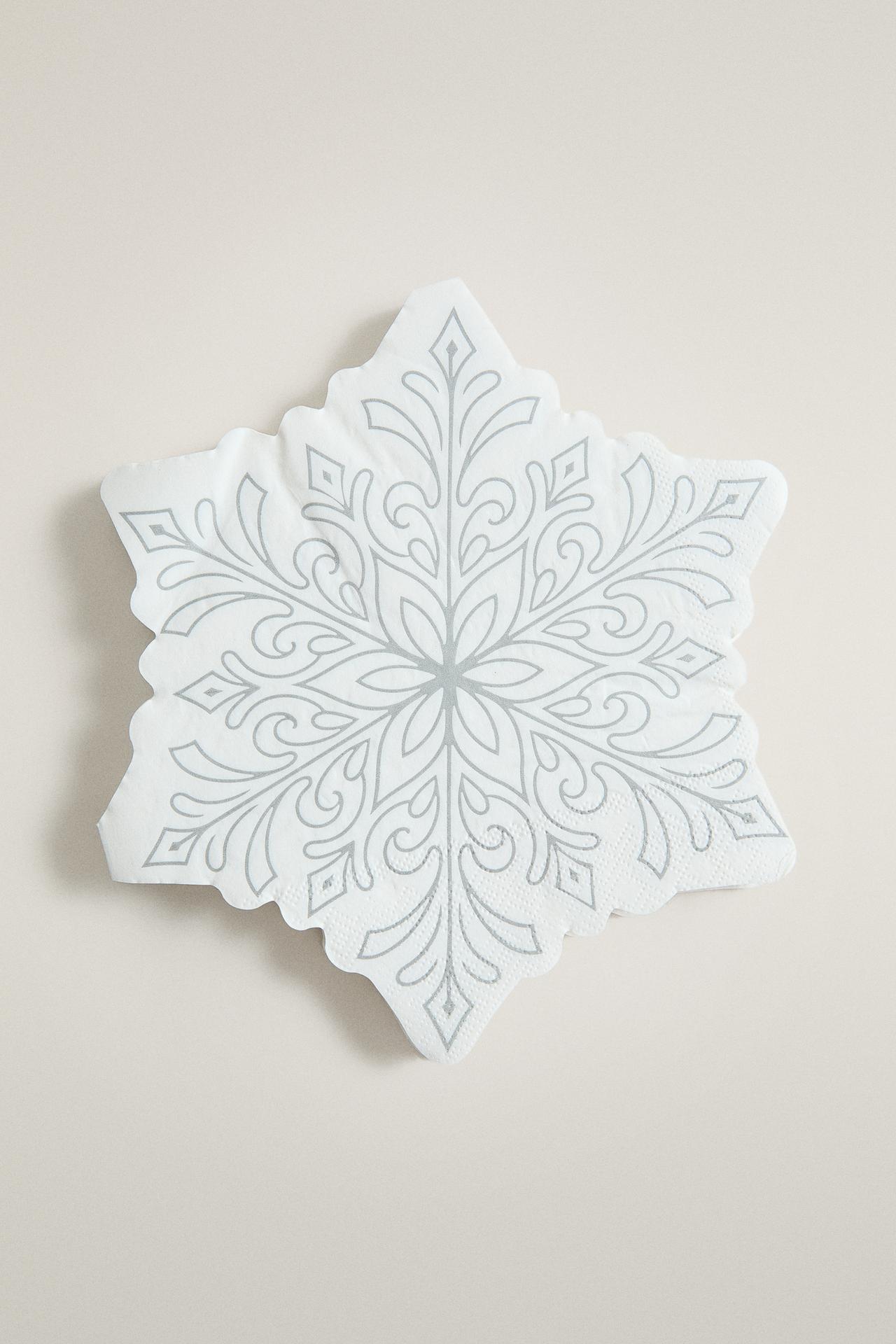 SNOWFLAKE CHRISTMAS PAPER NAPKINS (PACK OF 20)