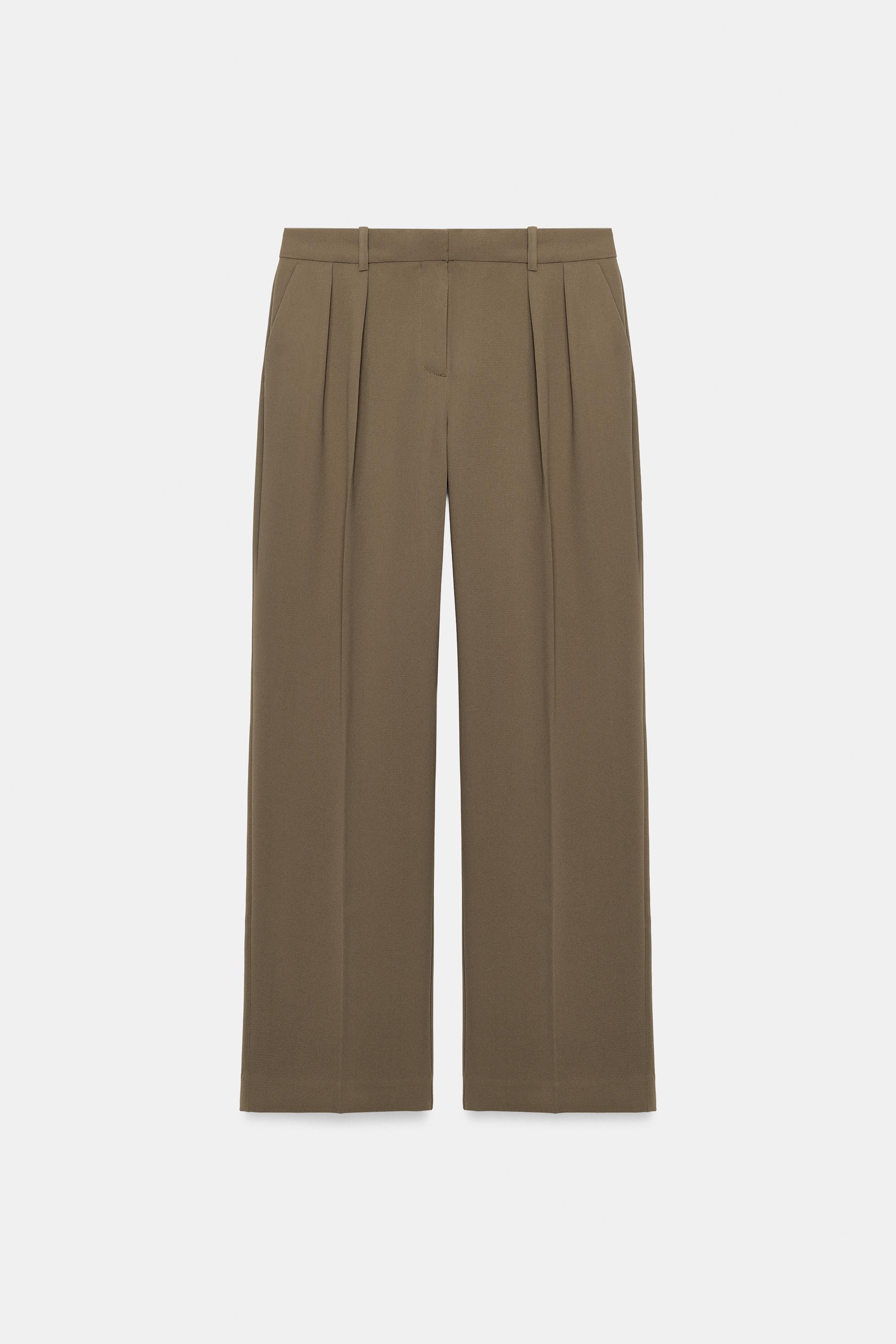 Zara PENSLİ STRAIGHT FIT PANTOLON görsel 3