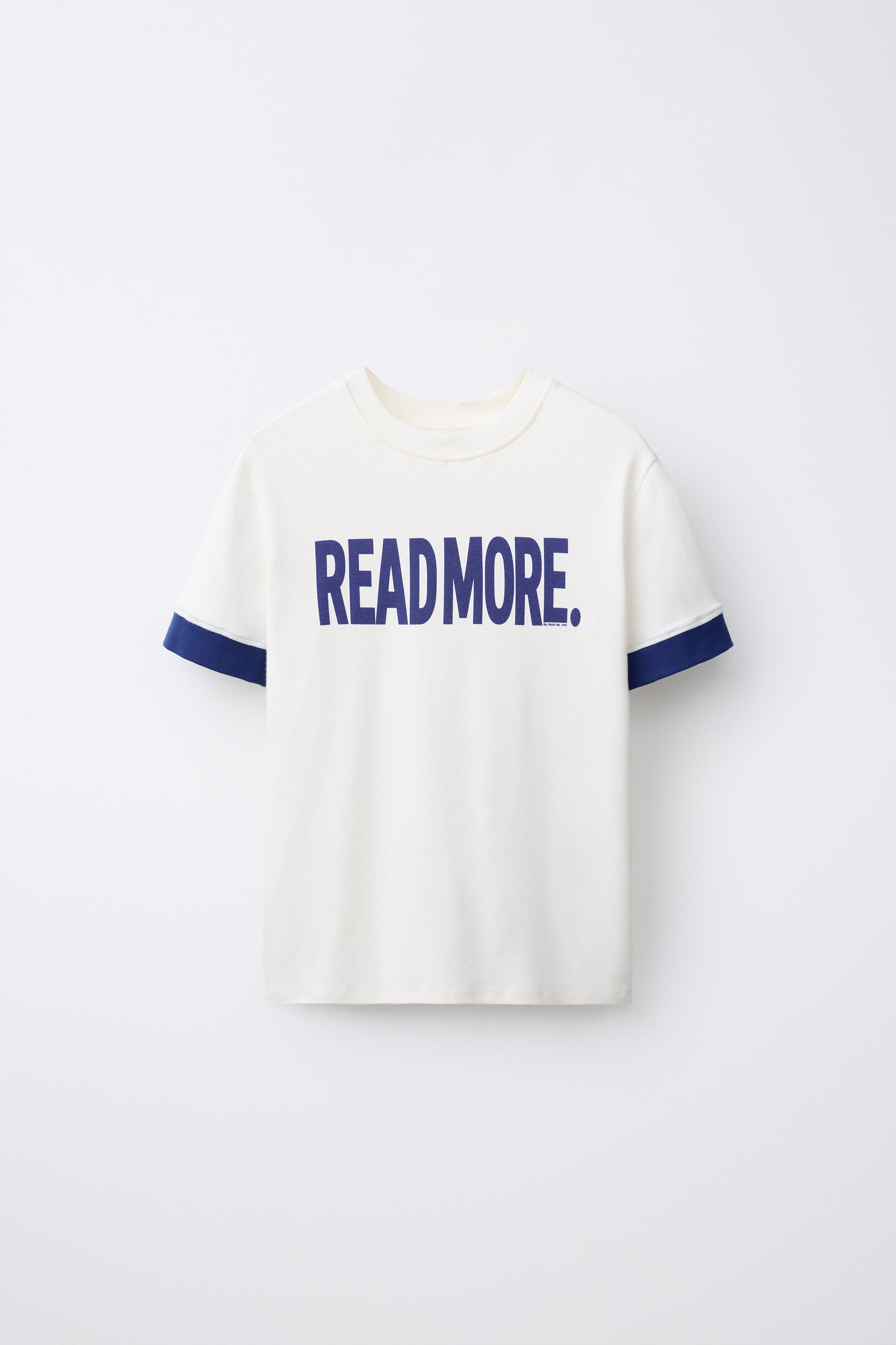 T-SHIRT INSCRIPTION CONTRASTE MANCHES COURTES 0FR. PARIS X ZARA