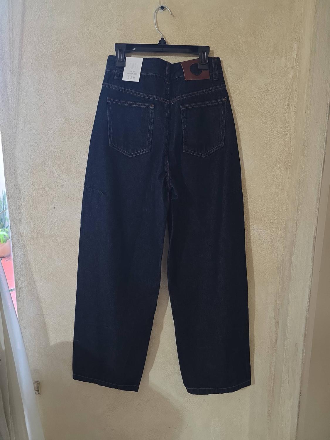 ZW COLLECTION MID-RISE ANKLE BALLOON JEANS - Image 2