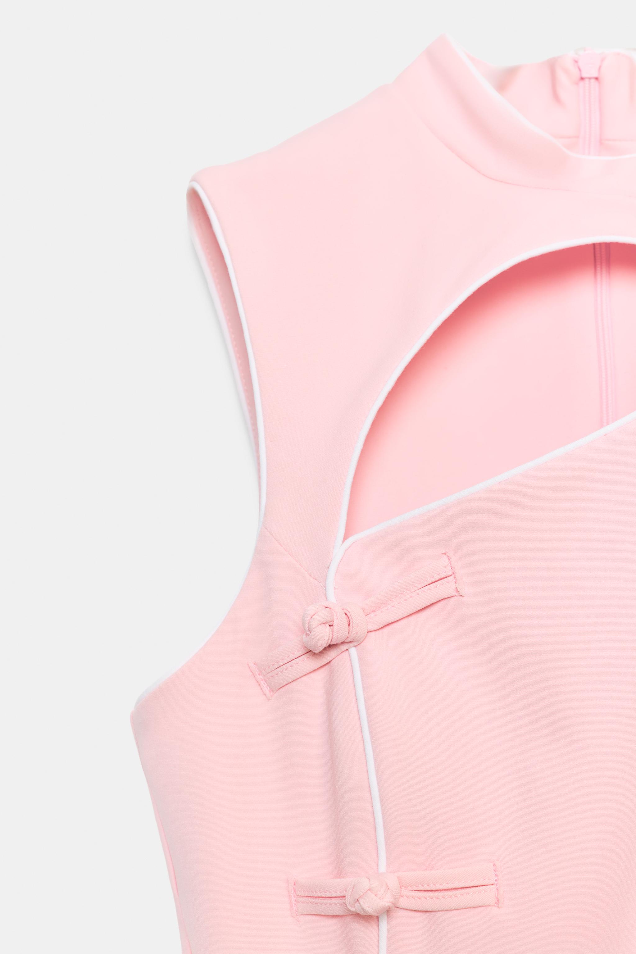 Женские платья Zara MINI FROG FASTENING DRESS — фото 9