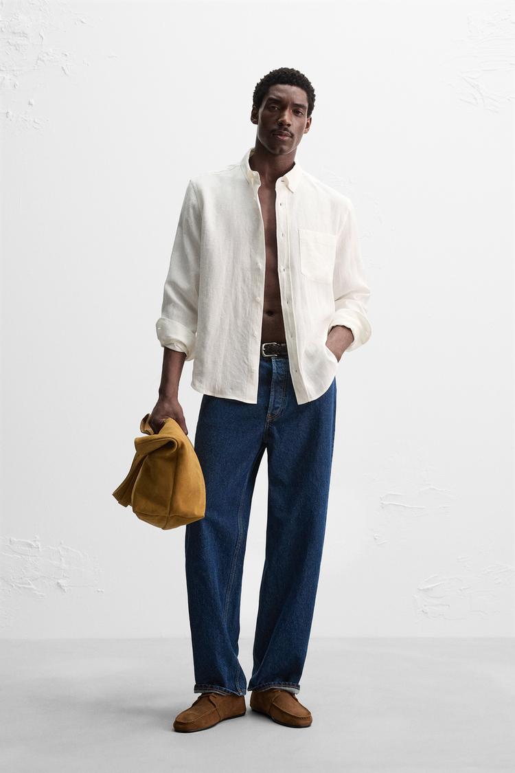 JEAN STRAIGHT FIT RELAXED ÉDITION LIMITÉE Bleu ZARA France - Main Image