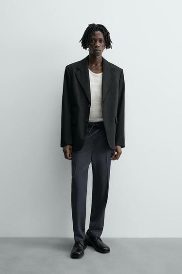 PANTALÓN CINTURA JOGGER REGULAR FIT - Gris azul de Zara - Imagen 0