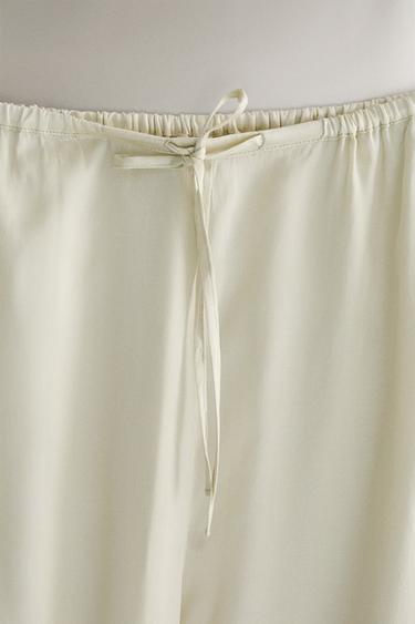 PANTALON SATIN - Vert d'eau de Zara - Image 3