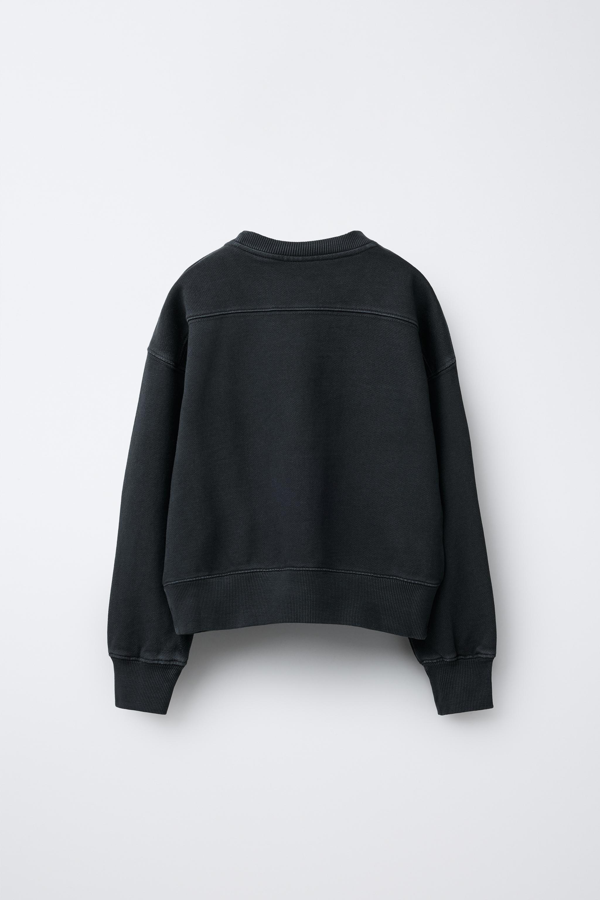 VARSITY PRINT SWEATSHIRT - Anthracite grey | ZARA United States