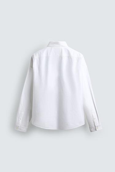 OVERSIZED FIT OXFORD SHIRT - White by Zara - Image 6