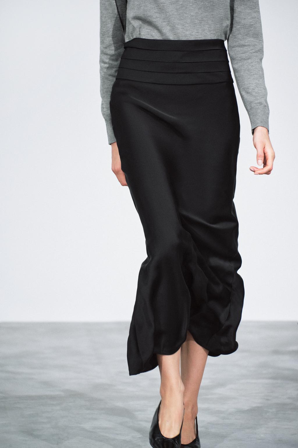 ZW COLLECTION SATIN PENCIL SKIRT