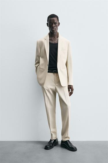 BLAZER TRAJE CON LANA - Crudo de Zara - Imagen 0