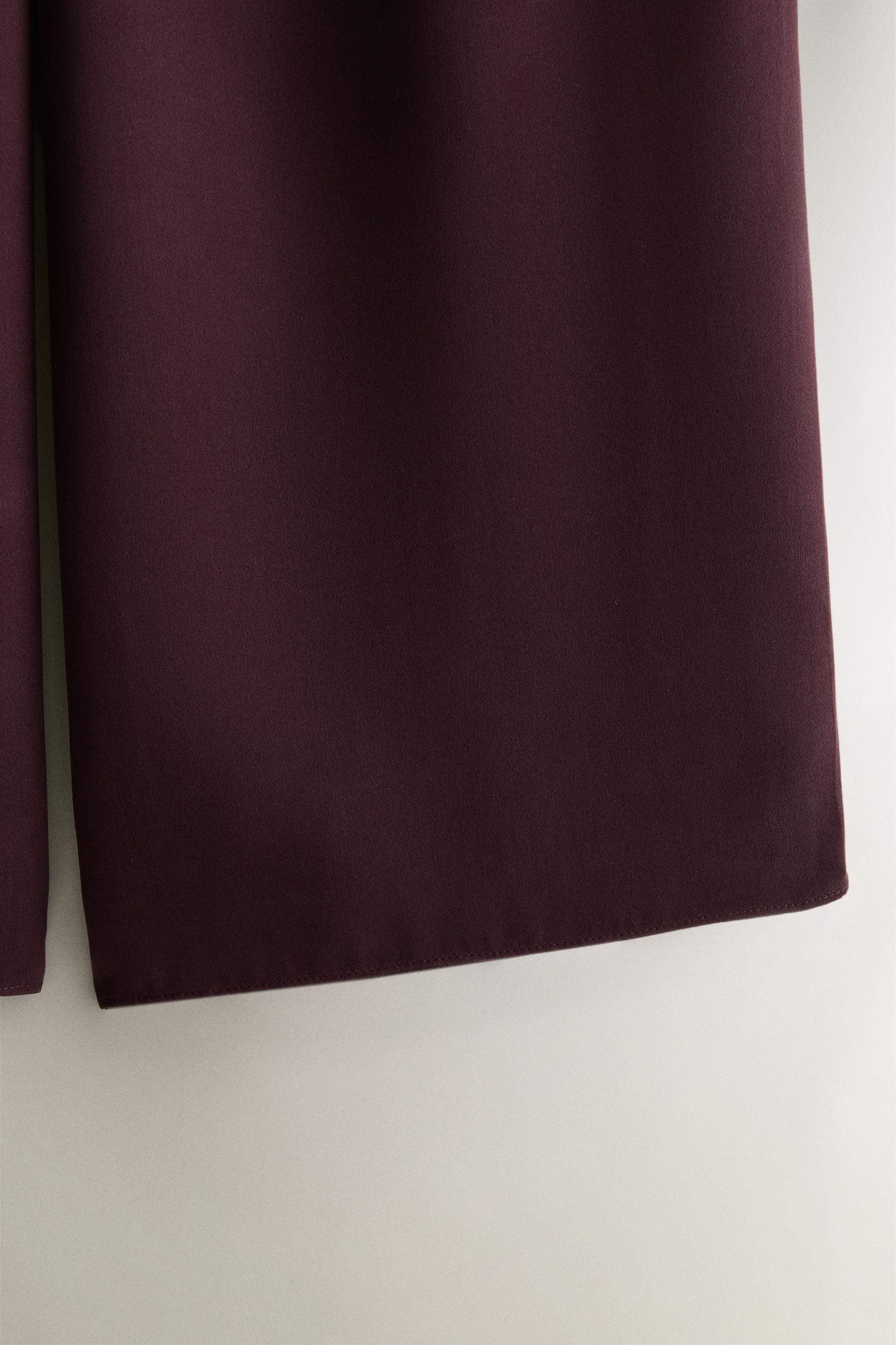 Женские брюки Zara MULBERRY SILK TROUSERS — фото 3