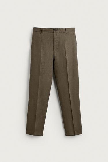PANTALON REGULAR FIT 100% LIN - Vison de Zara