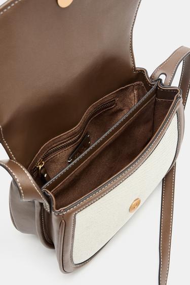 CONTRAST CROSSBODY BAG - Light beige by Zara - Image 6