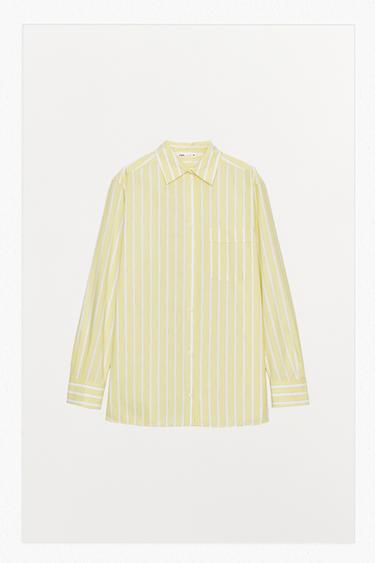 STRIPED PYJAMA SHIRT - Yellow by Zara