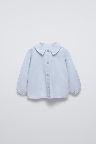 CAMISA LISA - Azul-claro da Zara