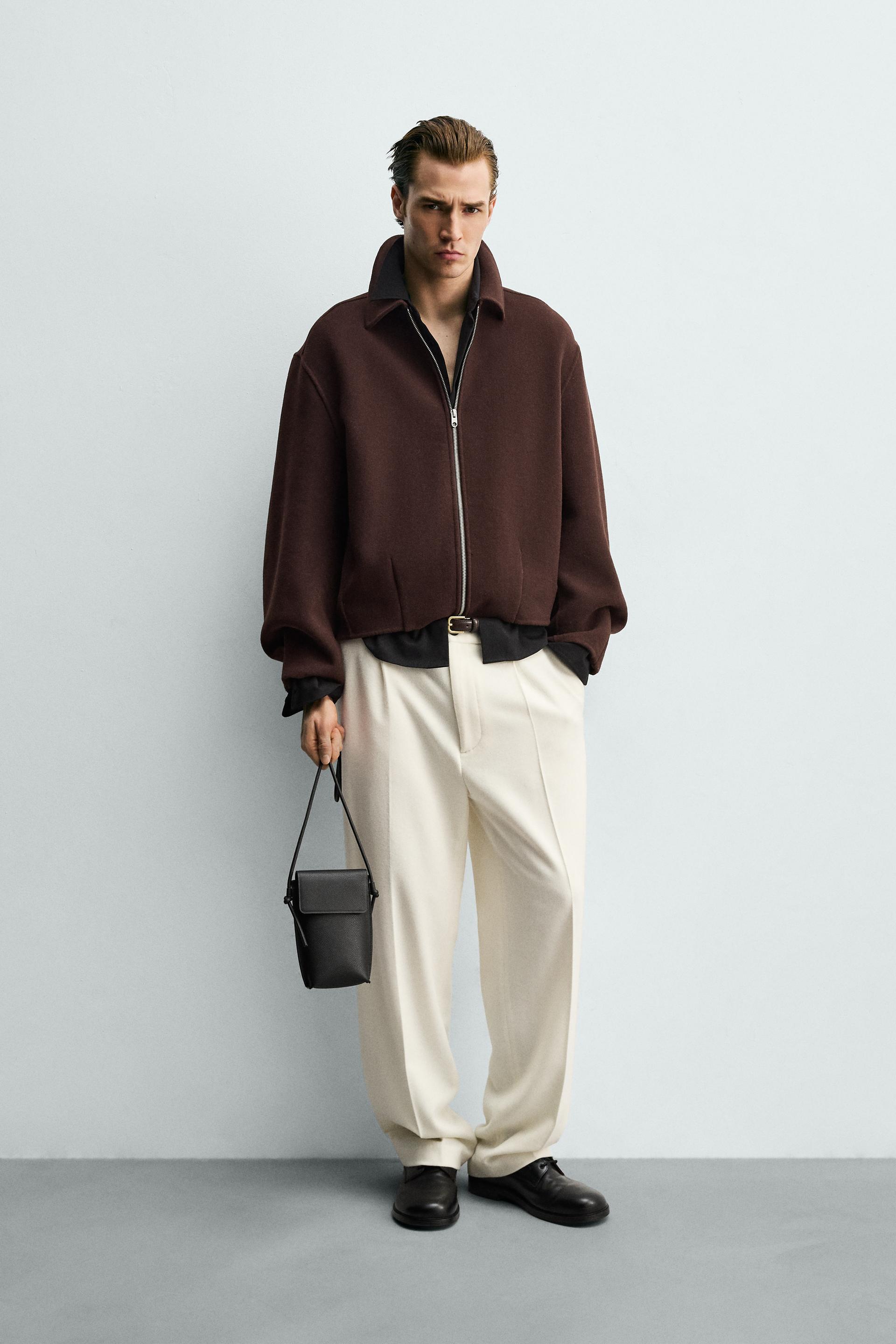 Boxy Fit Wool Blend Jacket