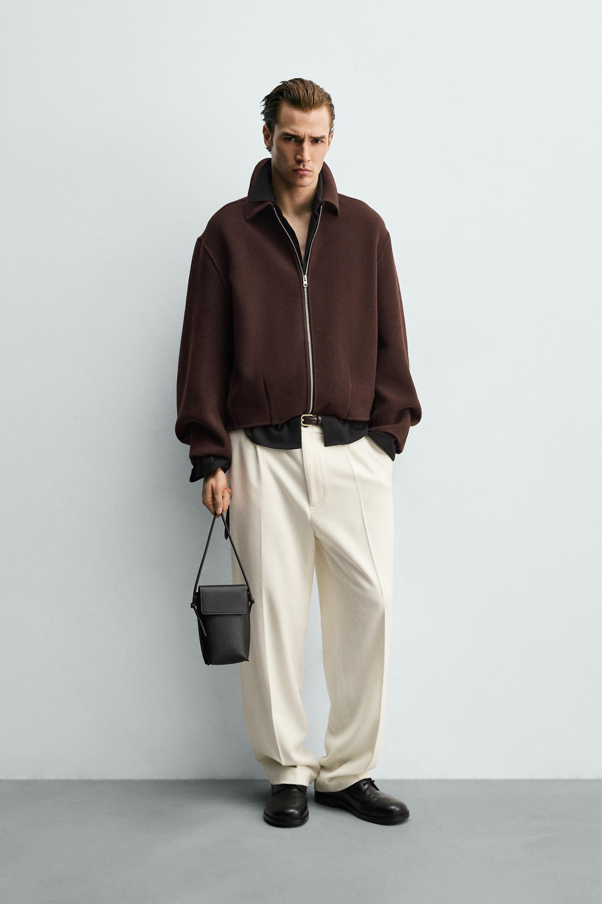 BLOUSON COUPE BOXY AVEC LAINE