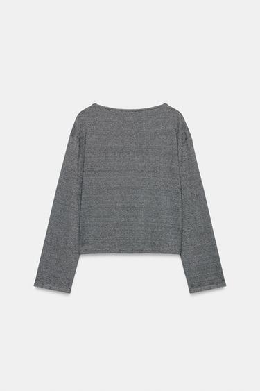 RUSTIC T-SHIRT WITH CREW NECK - Grey marl by Zara - Image 6