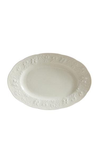 GRAPE PORCELAIN SERVING DISH - Cream by Zara
