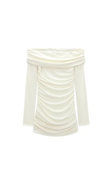 VESTIDO CORTO DRAPEADO