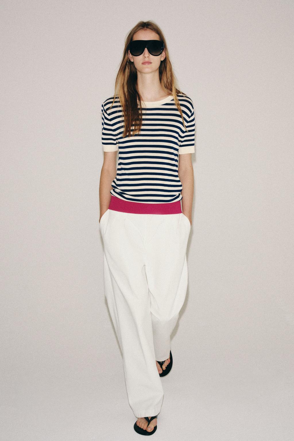 STRIPED KNIT TOP