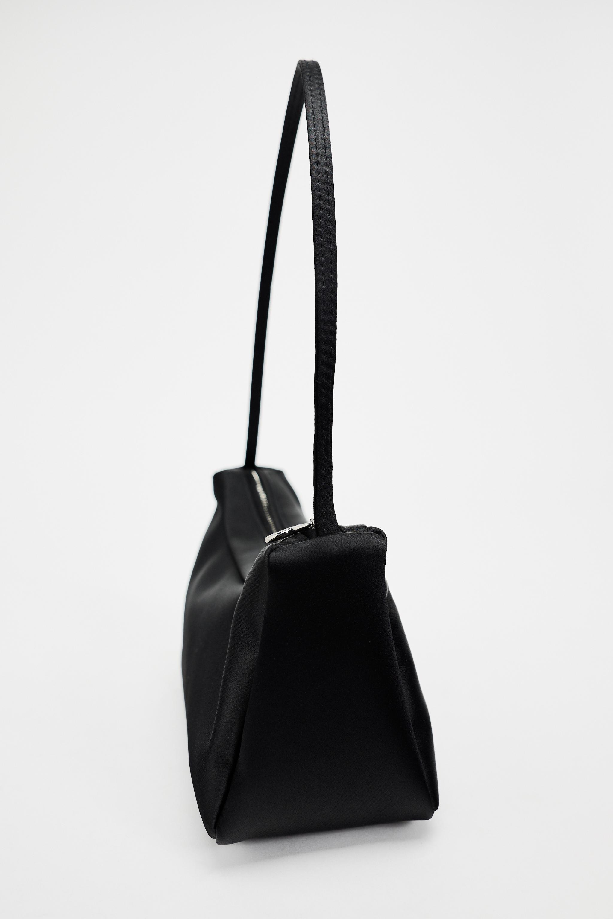 Zara satiny shoulder discount bag