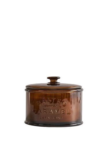 (350 G) VELA AROMÁTICA SALTED CARAMEL - Crema de Zara