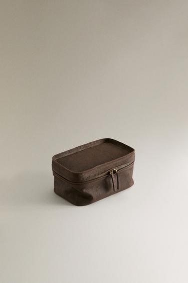 FADED LEATHER WASH BAG - Brown by Zara - Image 3