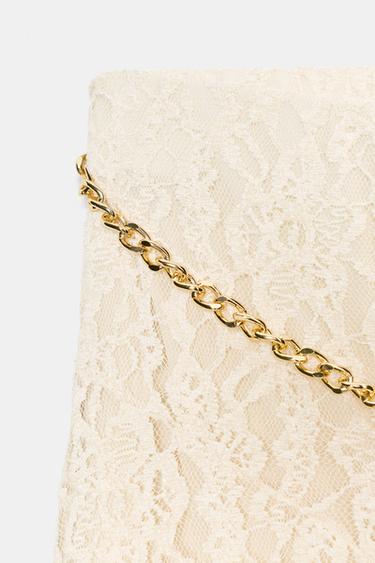 JUPE MI-LONGUE CEINTURE CHAÎNE - Écru de Zara - Image 6