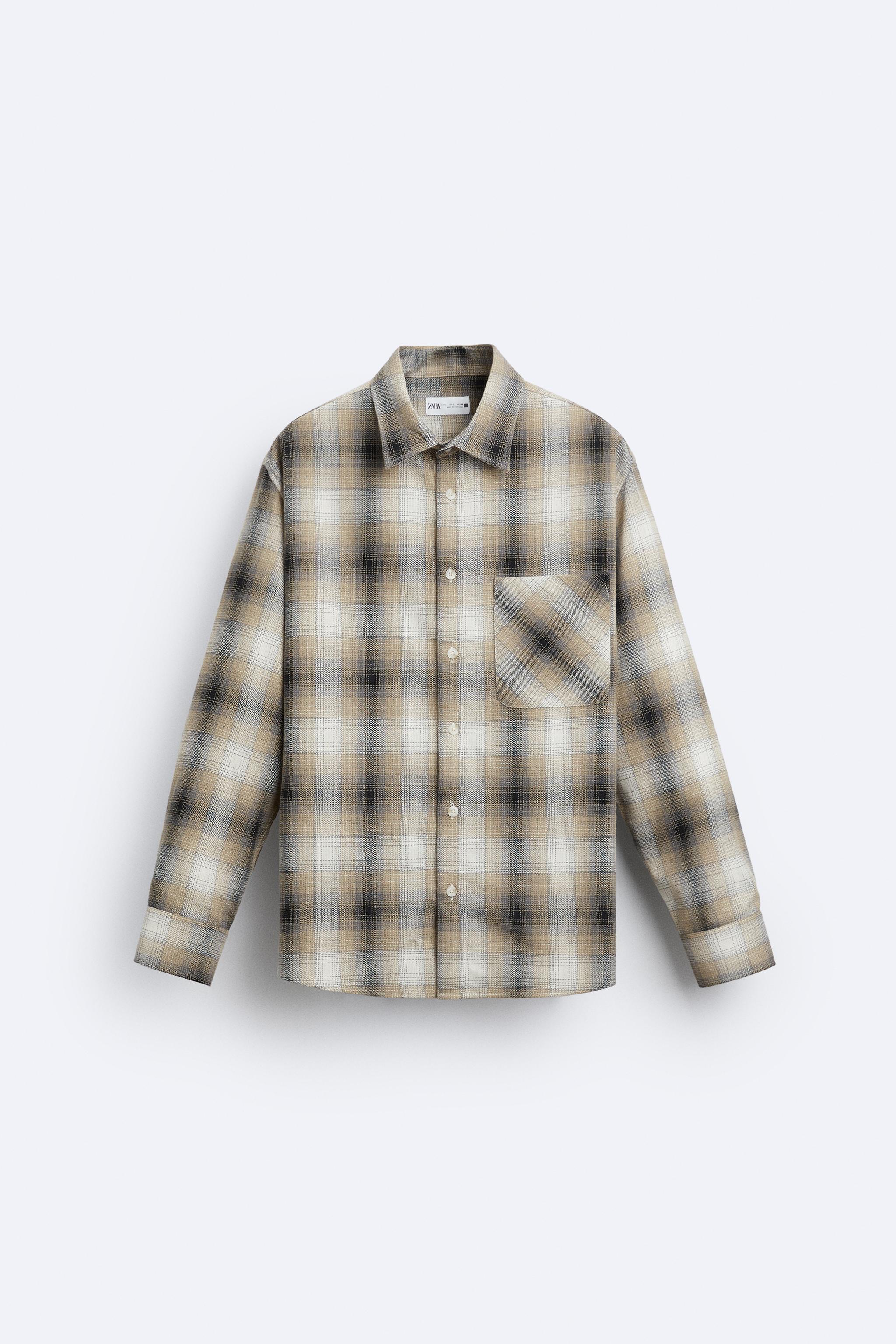 Camisa cuadros flecos discount zara