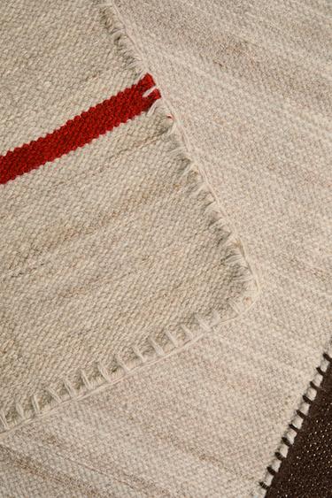 TAPIS DE COULOIR LAINE COTON SURPIQÛRE X COLLAGERIE - rayures de Zara - Image 2
