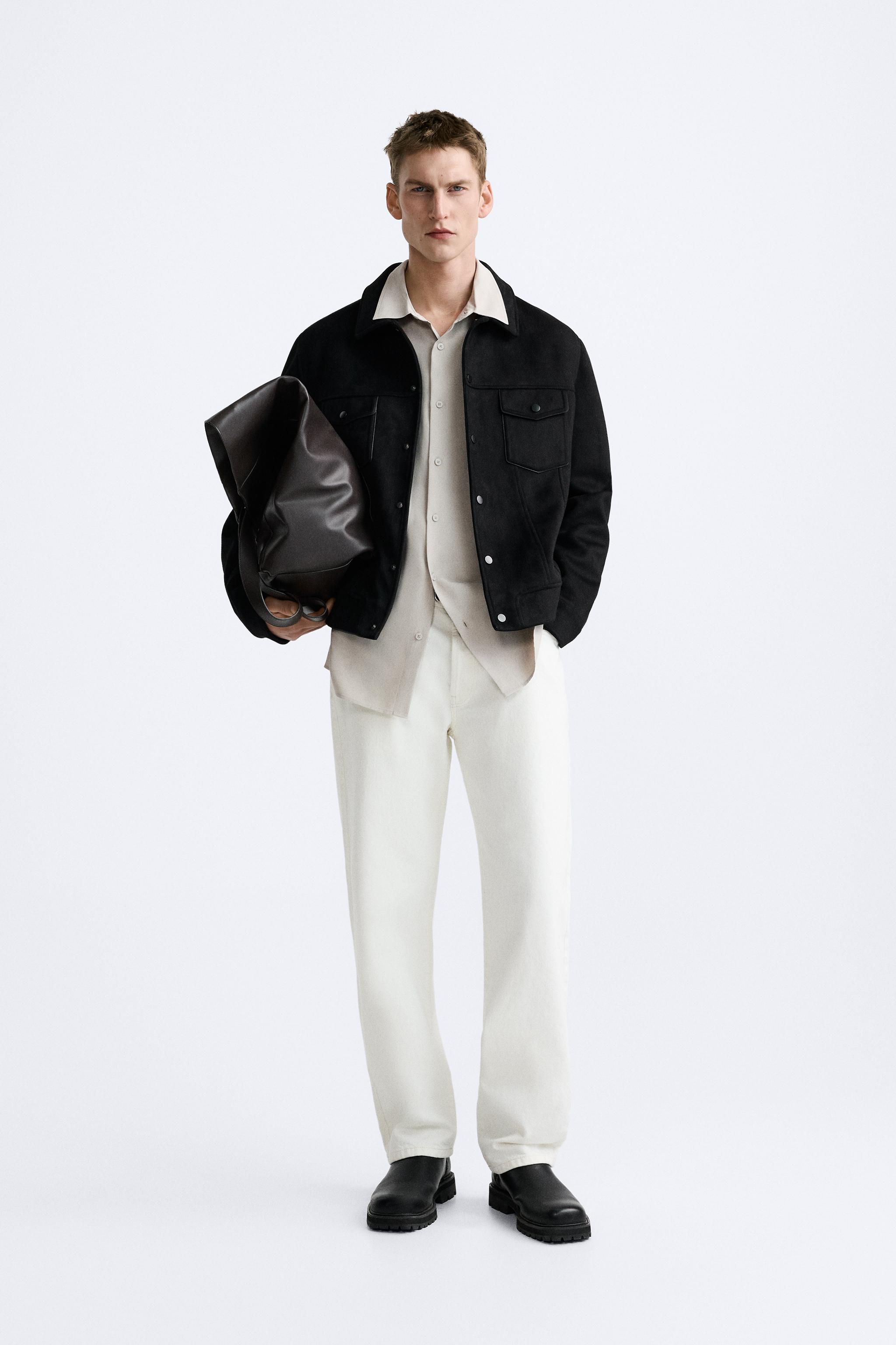 Suede jacket 2024 mens zara