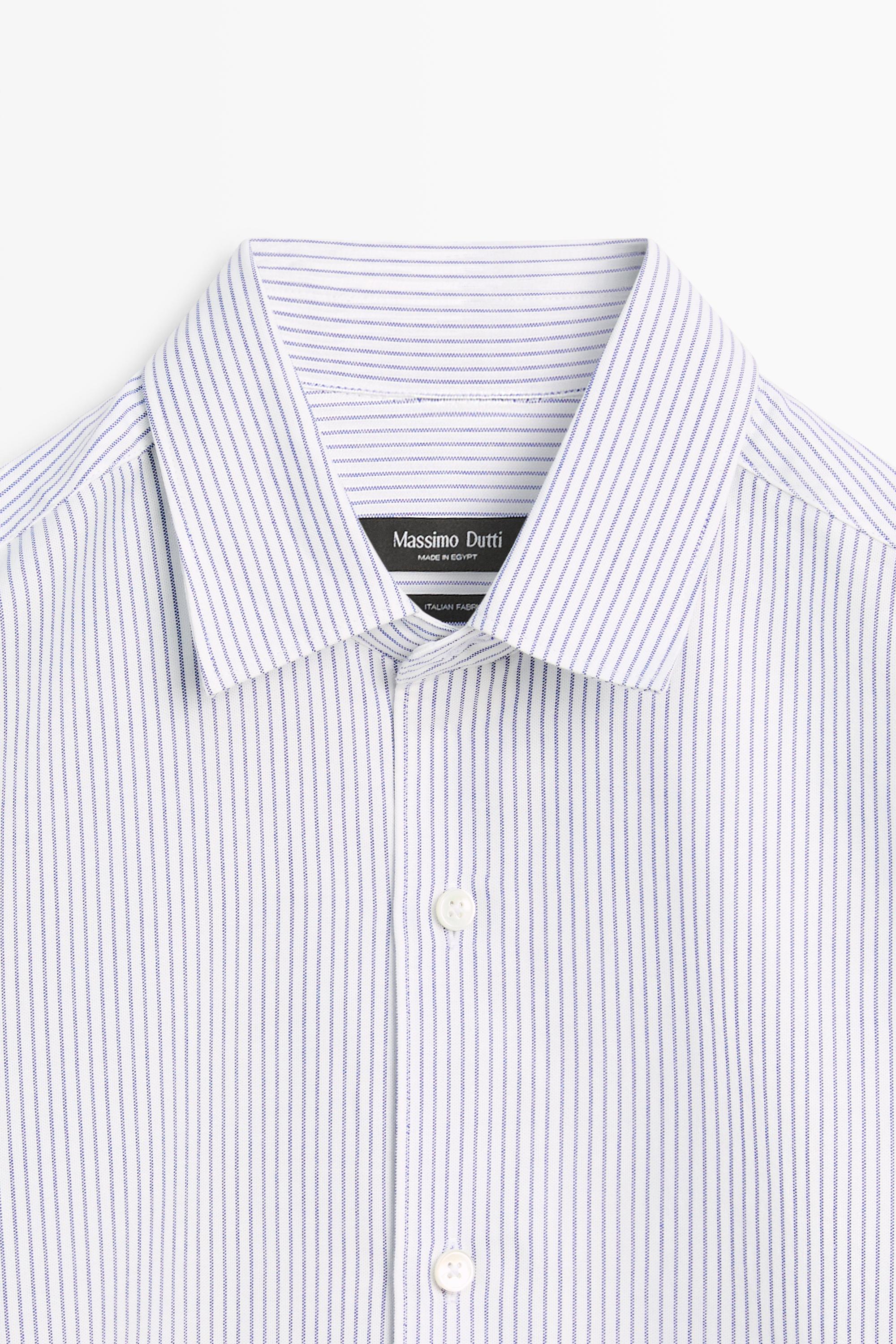 Chemise oxford regular fit à rayures en coton