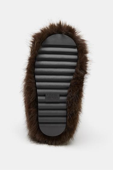 BOTTES EFFET FOURRURE SKI COLLECTION - Marron de Zara - Image 8