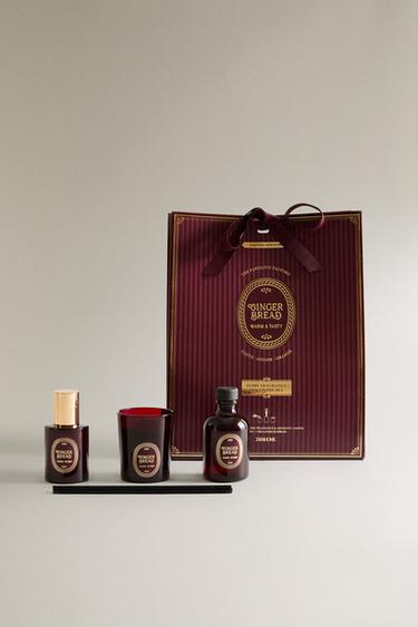 MINI GINGERBREAD GIFT BOX SET (SET OF 3) - Red by Zara - Image 0