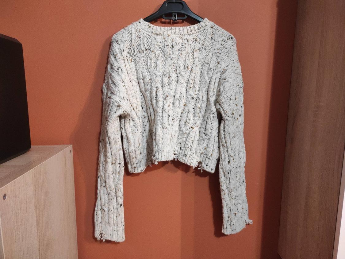 KNICKERBOCKER-YARN-EFFECT CABLE-KNIT SWEATER - Image 4
