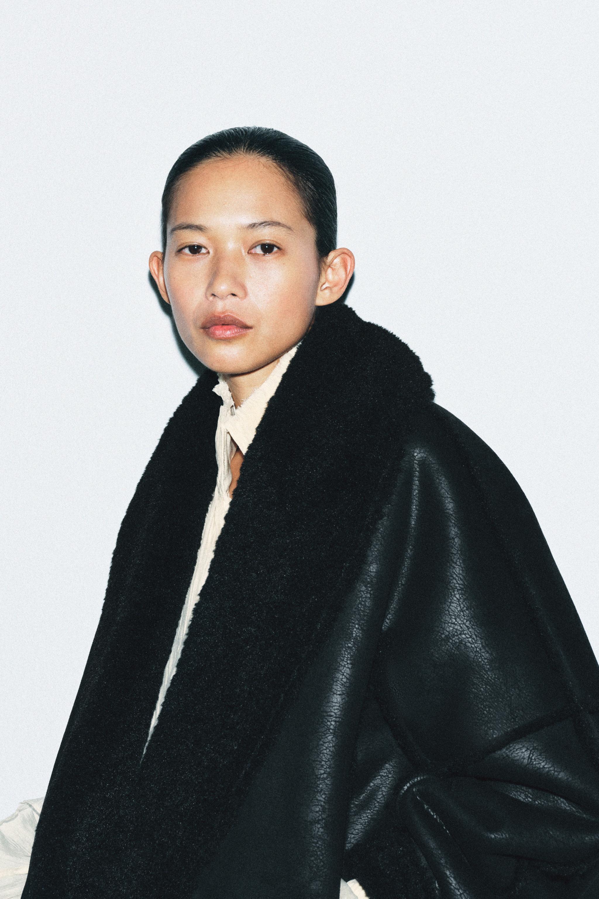 ZW COLLECTION フェイクファージャケット - ブラック | ZARA Japan / 日本