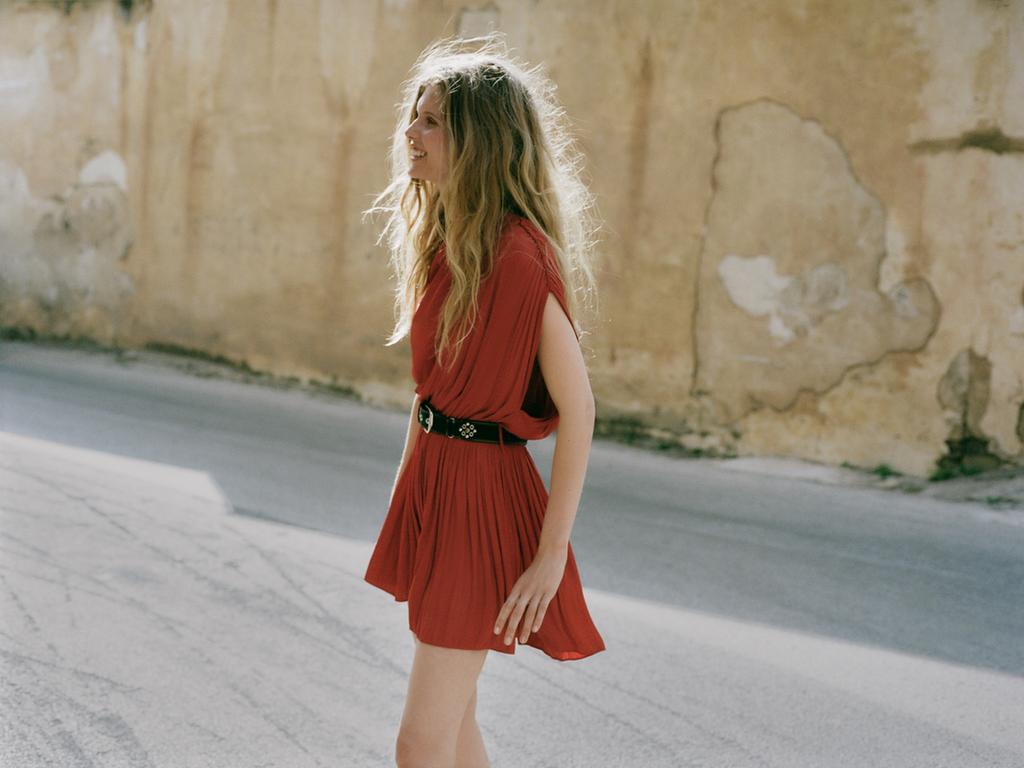 ASYMMETRIC BELTED SHORT DRESS