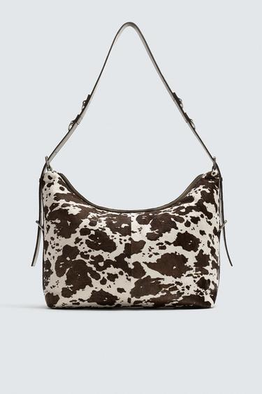 ANIMAL PRINT LEATHER TOTE BAG - Multicoloured by Zara