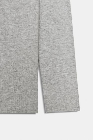 Zara OFF SHOULDER KNIT JUMPER - Gray marl