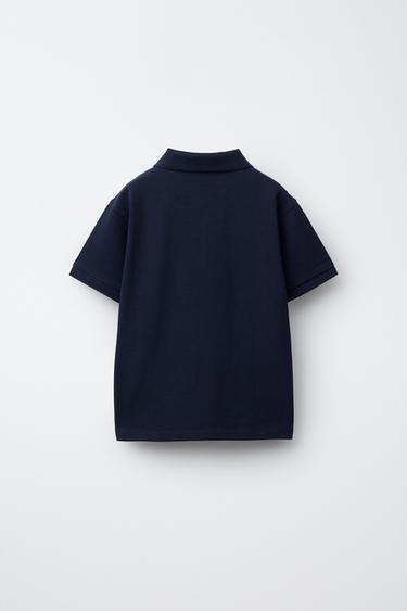 Zara BASIC PIQUÉ POLO SHIRT - Navy blue