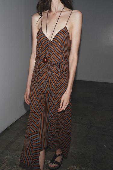 ZW COLLECTION STRIPED CAMISOLE DRESS - Multicoloured by Zara - Image 3