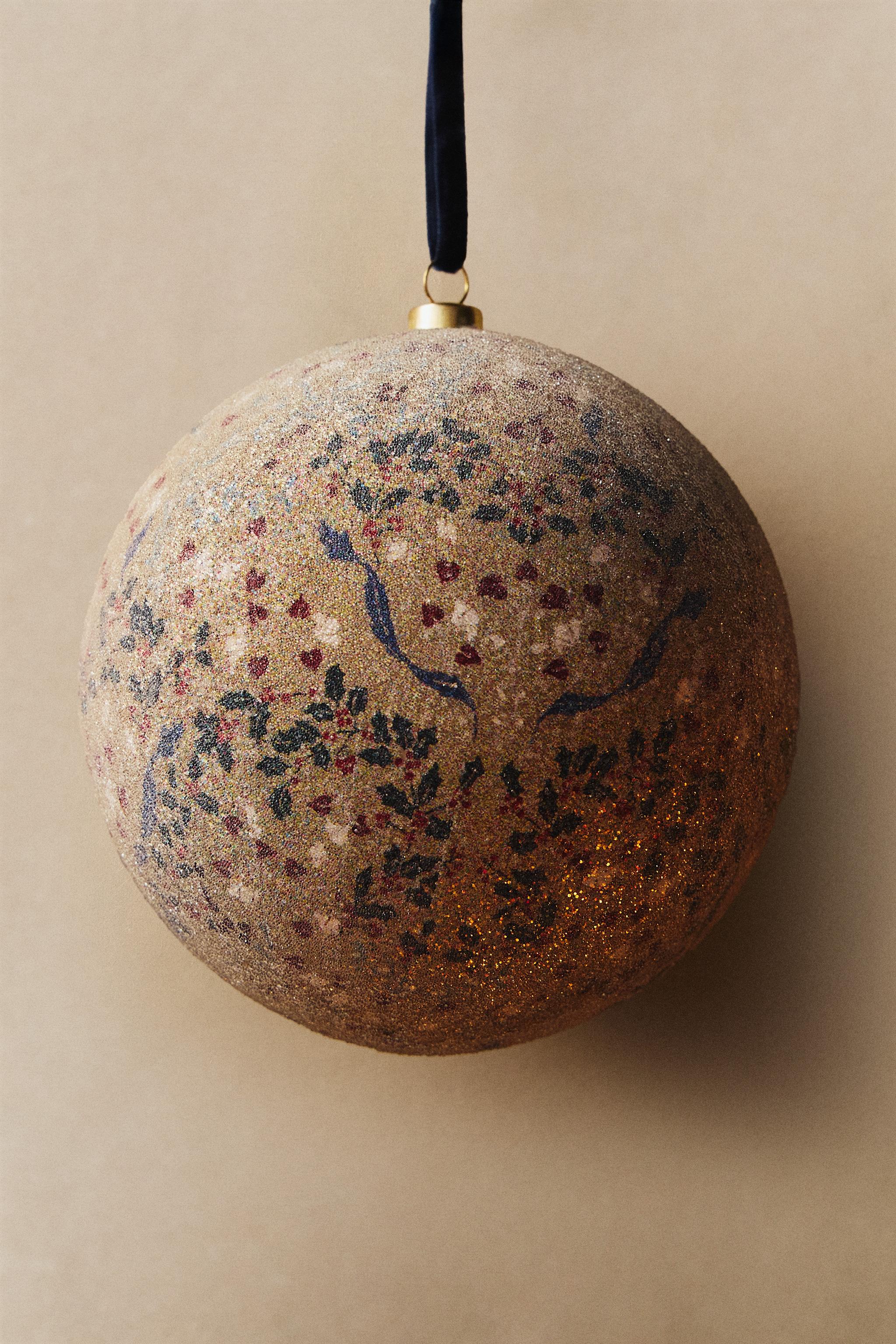 LARGE GLASS LEAF CHRISTMAS TREE DECORATION