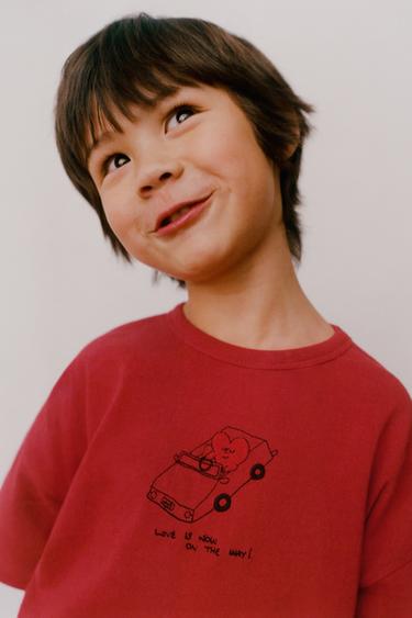 ORFAYO © EMBROIDERED T-SHIRT - Red by Zara