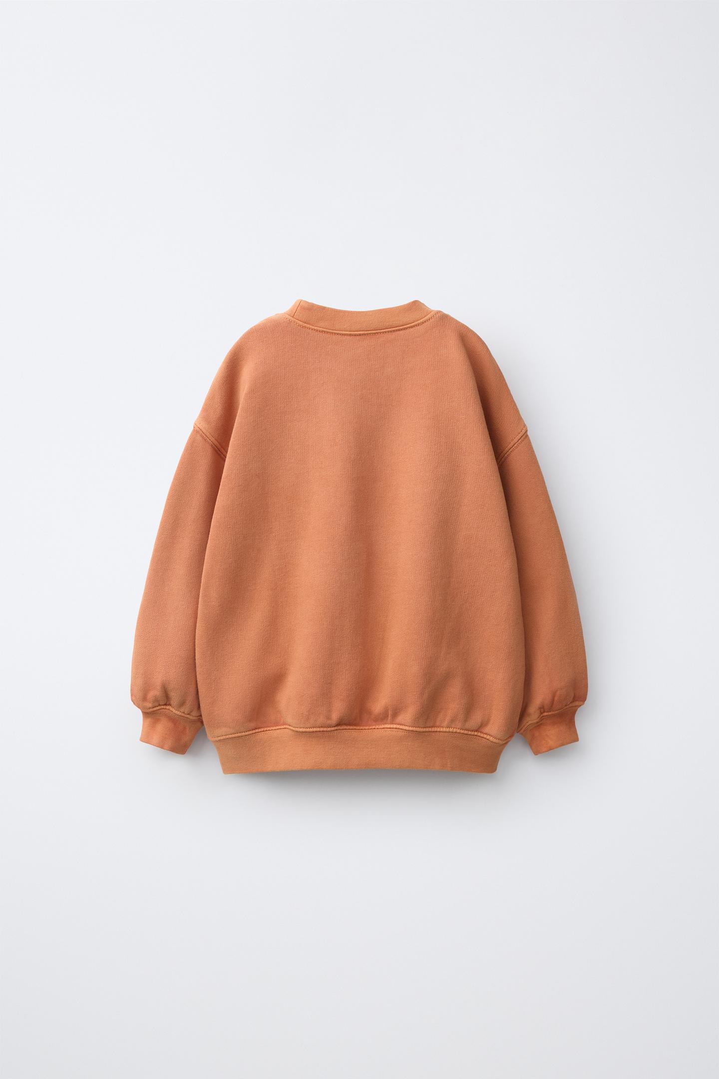 Детский свитшот Zara Fruit OF the Loom™ Print, цвет: Оранжевый — фото 3