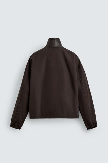 CONTRAST COLLAR JACKET - Brown by Zara - Image 7