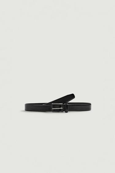Zara LEATHER DRESS BELT - Black