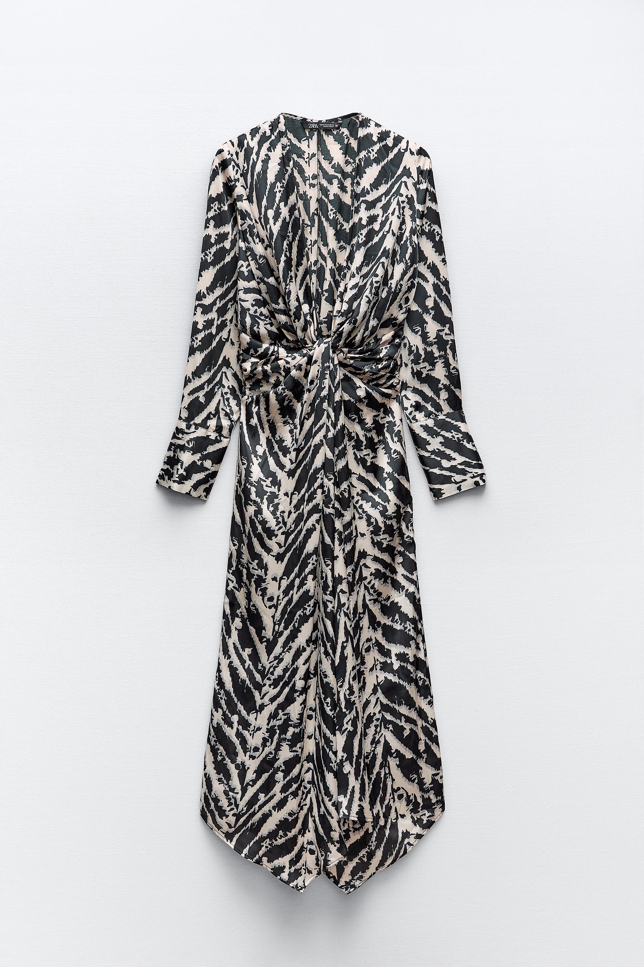 Zara Festive Days sequin dress size M Leopard print