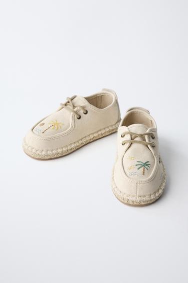 ESPADRILLES BRODÉES - Blanc écru de Zara - Image 4
