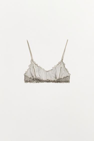 SOUTIEN-GORGE VISCOSE 100% IMPRIMÉ À RAYURES - rayures de Zara - Image 4