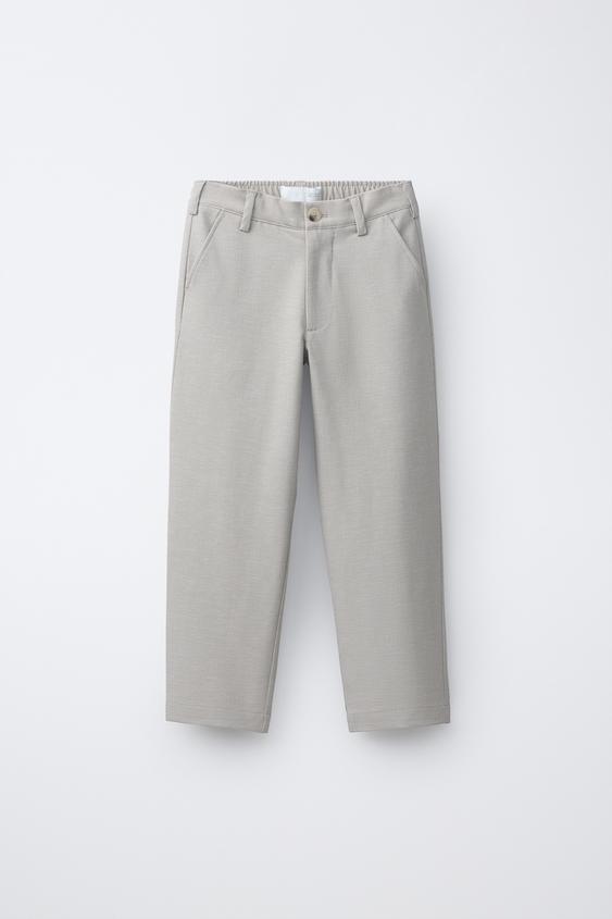 RELAXED FIT COMFORT TROUSERS - Light beige by Zara - Image 0
